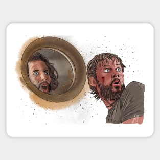 LOST: Desmond & Charlie Look Stage Left Sticker